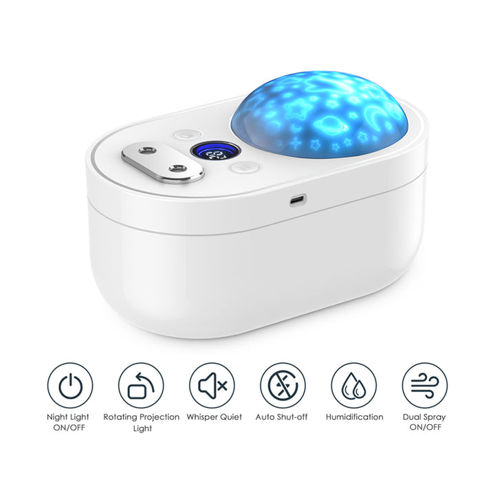 3-in-1 Multi-Purpose Humidifier with Night Light and 360-Degree Digital Display