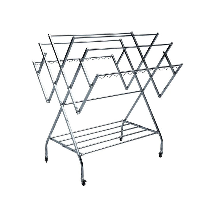 Foldable Mobile Clothes Drying Rack