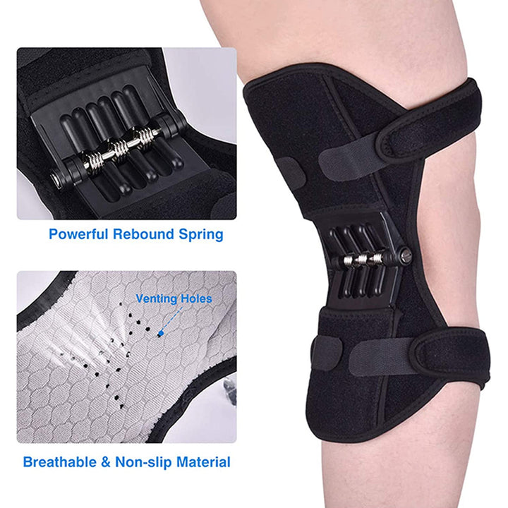 Knee Support Brace Pads Booster Joint Lift Squat Sport Power Spring Force