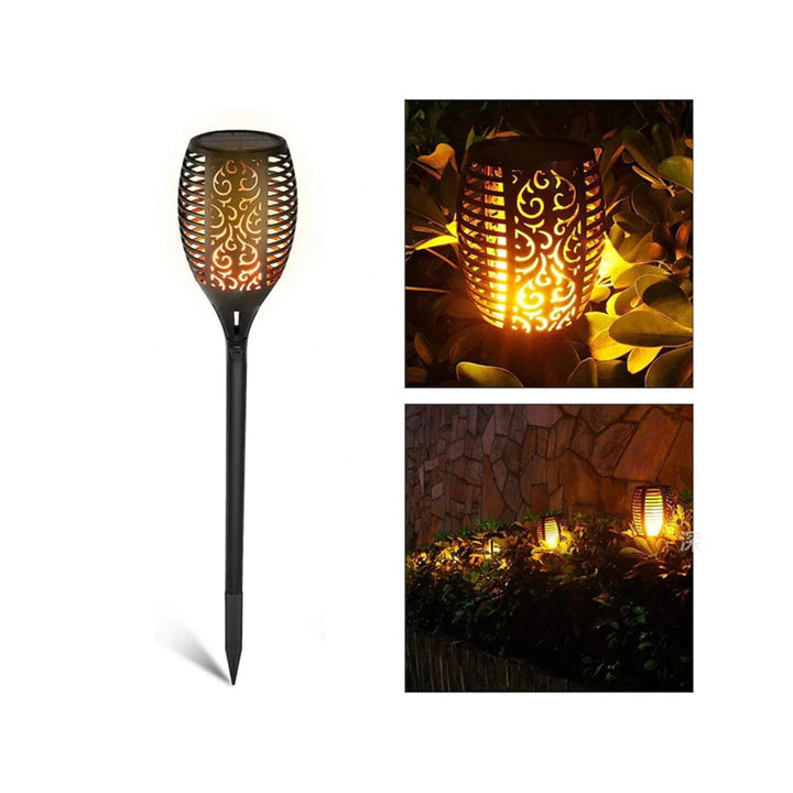 Solar Garden Torch Flame Light Outdoor 96 Led Tiki Torches With Flickering Flame