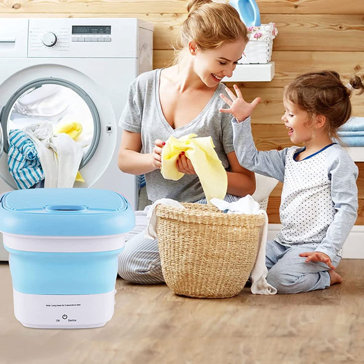 Mini Foldable Automatic Washing Machine for Travel and Trips