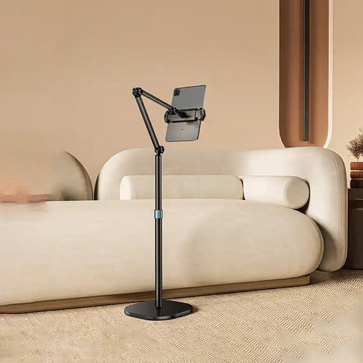 Mobile and Tablet Floor Stand Flexible Angle Adjustment with Adjustable Height