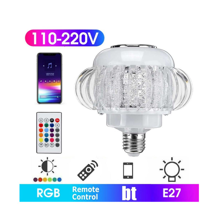 Wireless Music Bulb Lamp E27 bluetooth LED RGB Color Stereo Audio Speaker