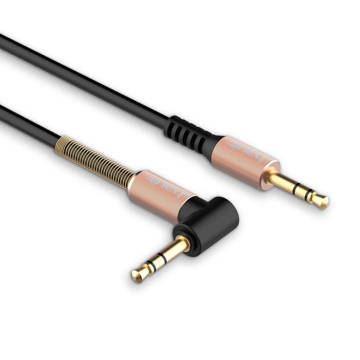 HAVIT HV-CB619X Elbow Audio Cable 0.6M to 2.0M – Black/Gold