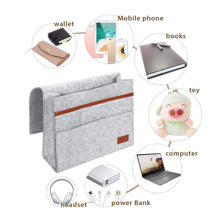 Bedside Pocket, Remote Control Pocket, Table Organizer, Small Items, Hanging Bag