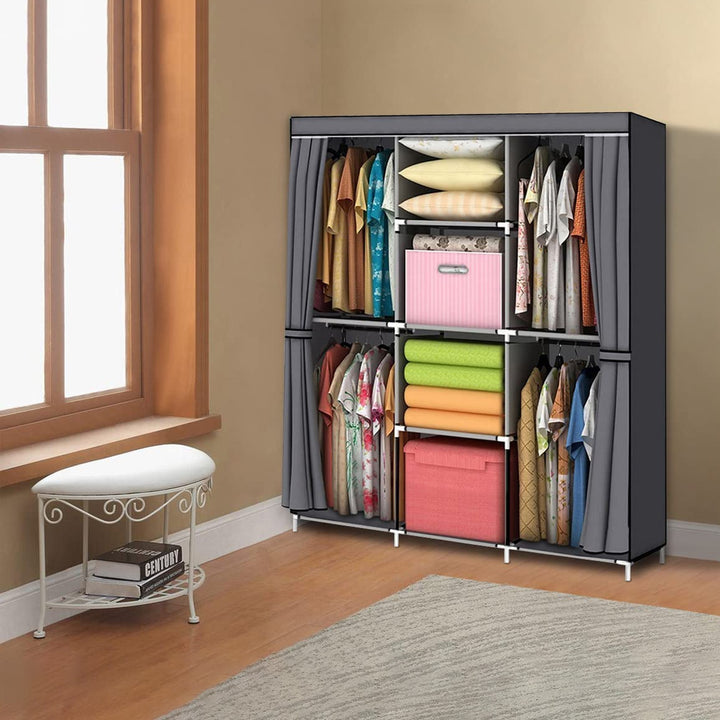 Large Easy Assembly Ultra-strong Lightweight Fabric Wardrobe Portable Closet Organizer