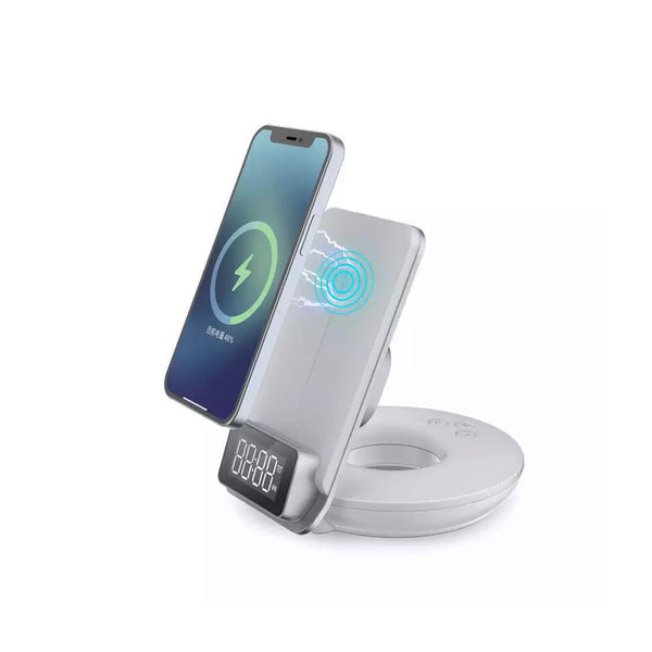 Ximinno S7 Wireless Charger 3 in 1 15W Fast Wireless Charger Foldable Design With Dimmable LED Night Light