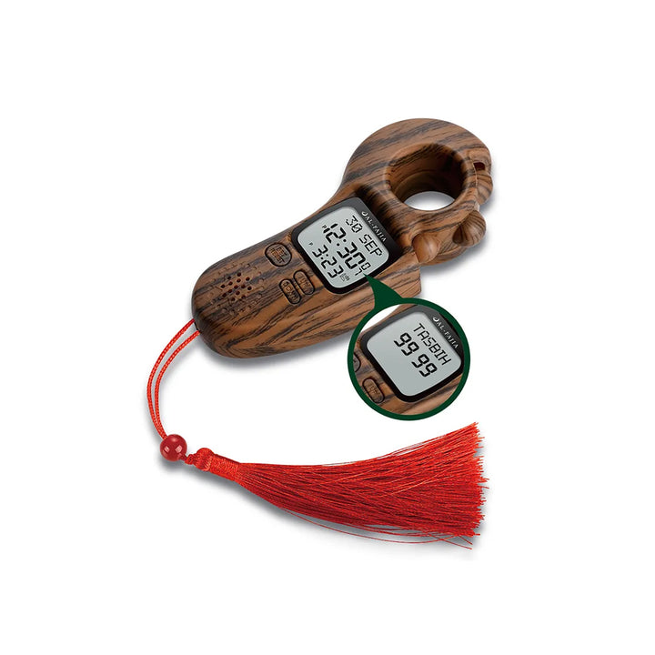 Portable Digital Tasbih Counter with Alarm Clock and Automatic Azan Alarm for Prayer Time 