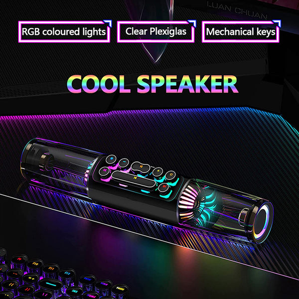 Gaming Computer Speakers, Wireless RGB Lighting Comfortable Eyes