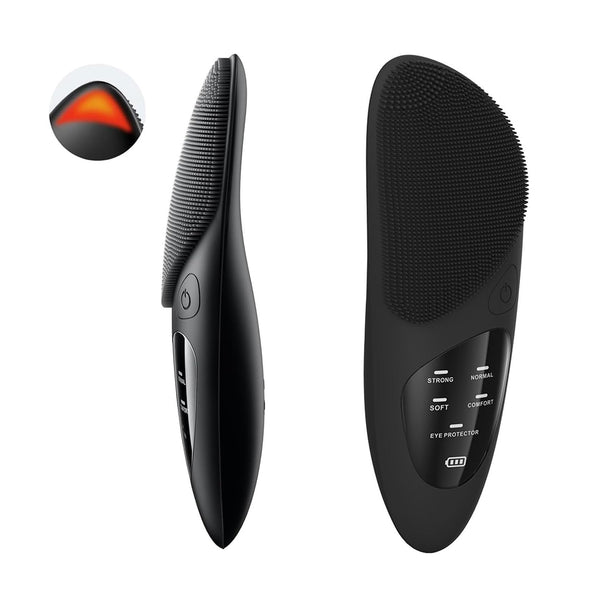 فرشاة تنظيف الوجه مقاومة للماء وقابلة للشحن مع 4 أوضاع لتنظيف عميق وتقشير لطيف