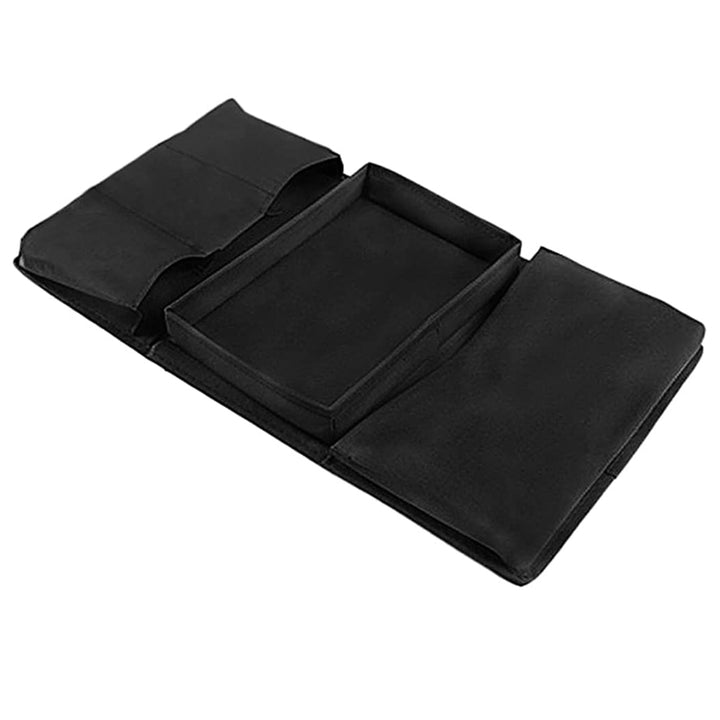 Sofa Armrest 5 Pockets Organizer, Couch Armchair Storage Caddy with Cup Holder Tray