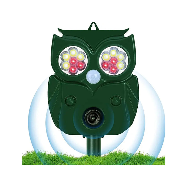 Solar Powered Waterproof Ultrasonic Rats & Animals Repellent with Motion Sensor and Flashing Light