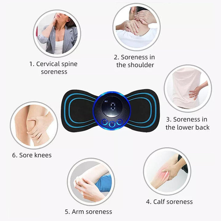 Electric Massager for Neck and Shoulder Pain Relief, 8 Massage Modes, LCD Screen