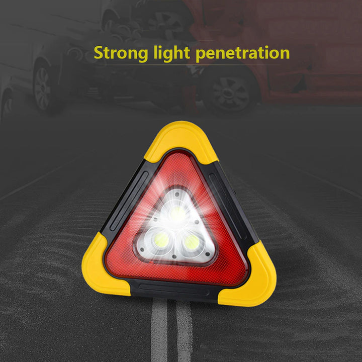 EMERGENCY WARNING TRIANGLE LIGHT - SOLAR & USB CHARGING