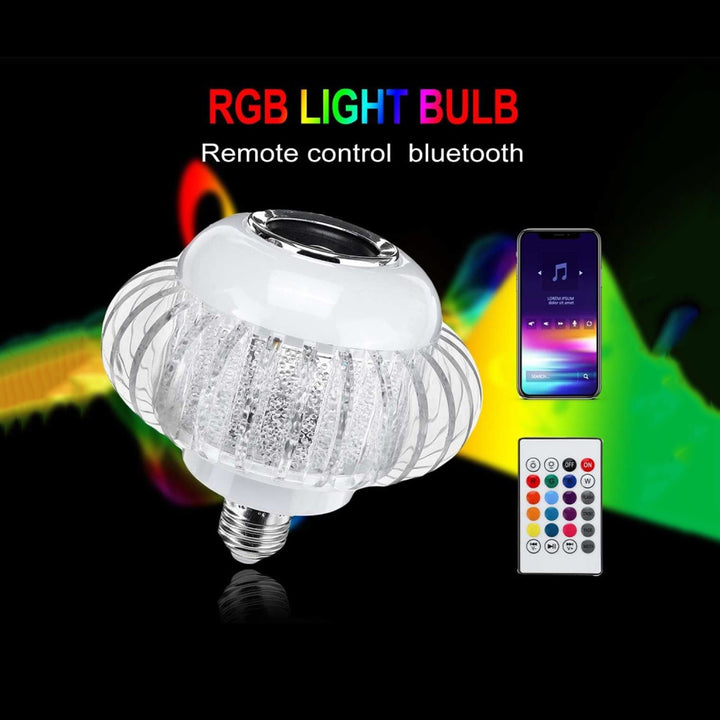 Wireless Music Bulb Lamp E27 bluetooth LED RGB Color Stereo Audio Speaker