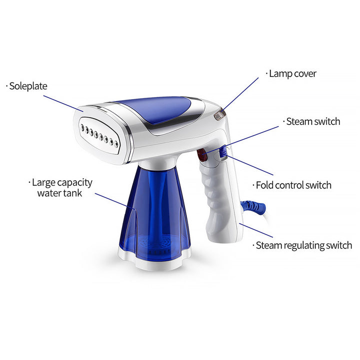 Portable Travel Handheld Steamer Foldable Fabric Wrinkle Remover 1600W