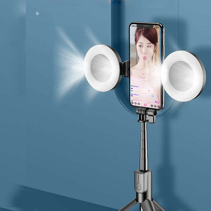 4 In 1 Dual Led Ring Light Selfie Stick