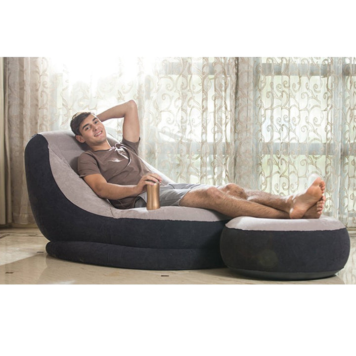 INTEX Inflatable Sofa ULTRA LOUNGE SOFA + Portable Electric Air Pump For Free