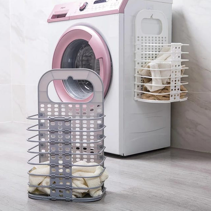 High-quality Plastic Multi-Purpose Wall-Mounted Folding Plastic Laundry Basket