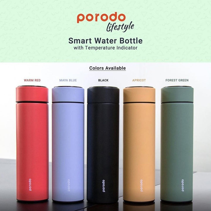 Porodo Lifestyle Smart Water Bottle with Temperature Indicator