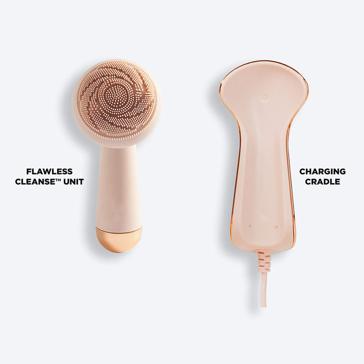 Finishing Touch Electric Silicone Brush Head Facial Flawless Cleanser & Massager Rechargeable