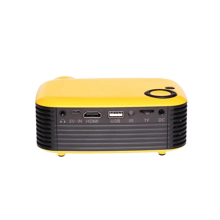 Mini Portable Projector 1080P 14-80 Inches Project Size with HDMI/USB/TF/AV Interfaces