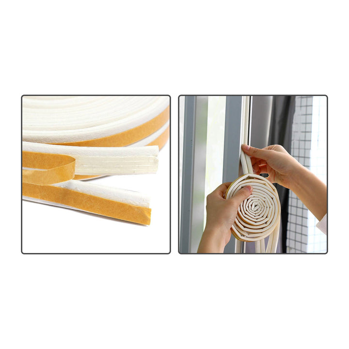 6M Foam Seal Strip Self Adhesive for Doors and for Windows Soundproofing Collision Avoidance Rubber Seal Tape 