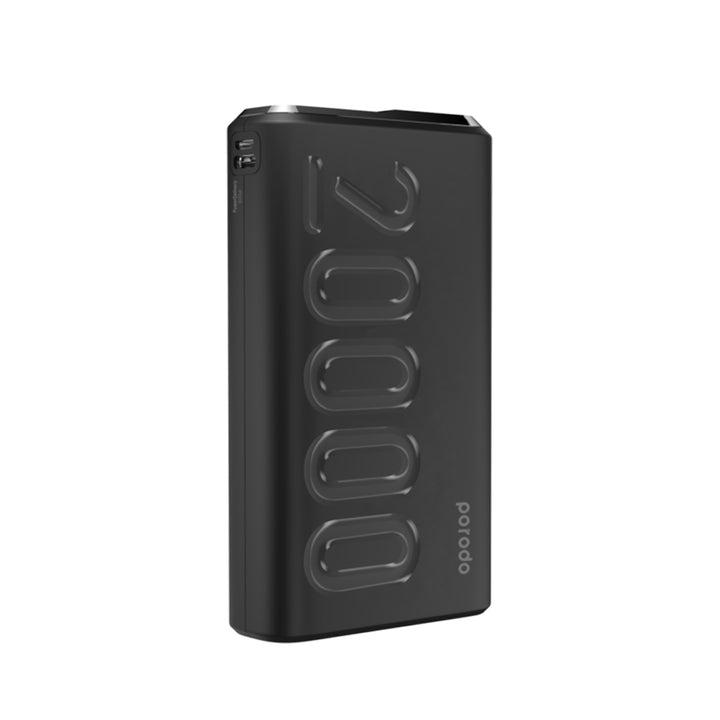 PORODO PD-2093-BK 20000 mAh Portable Power Bank 18W with 2 USB Ports with LED Digital Display