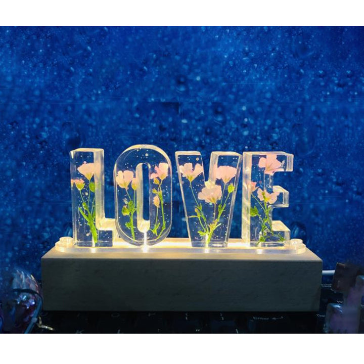 LED night light in the shape of the word LOVE to add a romantic touch to your home