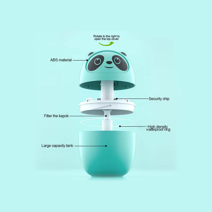 Mini Panda Portable USB Air Humidifier and Air Freshener 220ml Ultrasonic Air Purifier