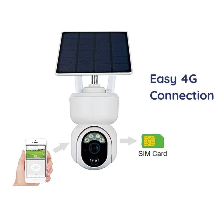 T24 4G/WIFI NETWORK 1080p SOLAR POWERED Pan/Tilt Outdoor Security Camera