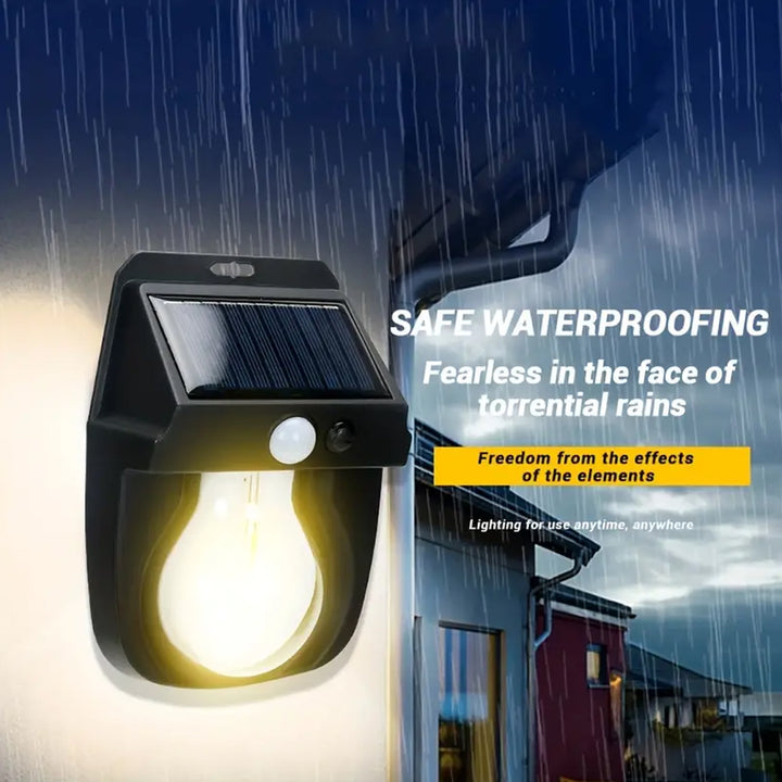 Solar Wall Light Lamp with Motion Sensor Outdoor Waterproof