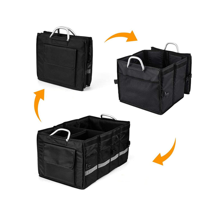 Durable Waterproof Foldable adjustable Car Storage Organizer with with removable lid