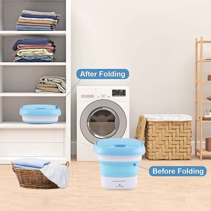 Mini Foldable Automatic Washing Machine for Travel and Trips