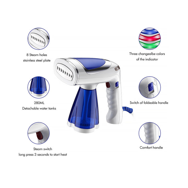 Portable Travel Handheld Steamer Foldable Fabric Wrinkle Remover 1600W