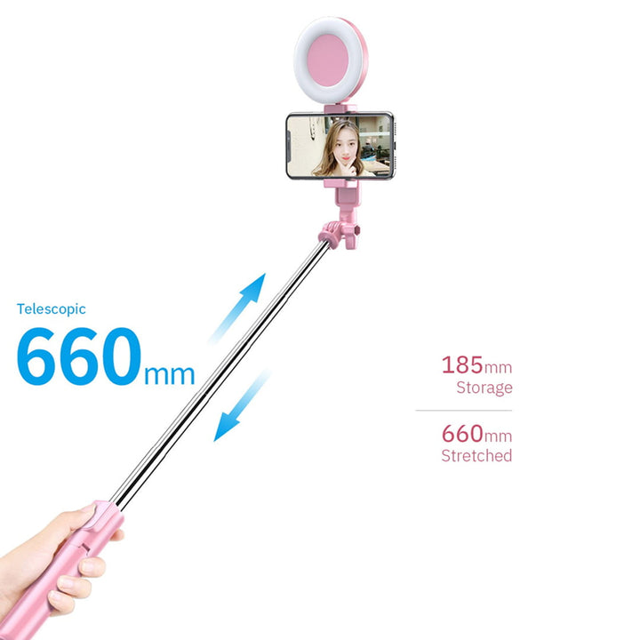 4 In 1 Dual Led Ring Light Selfie Stick