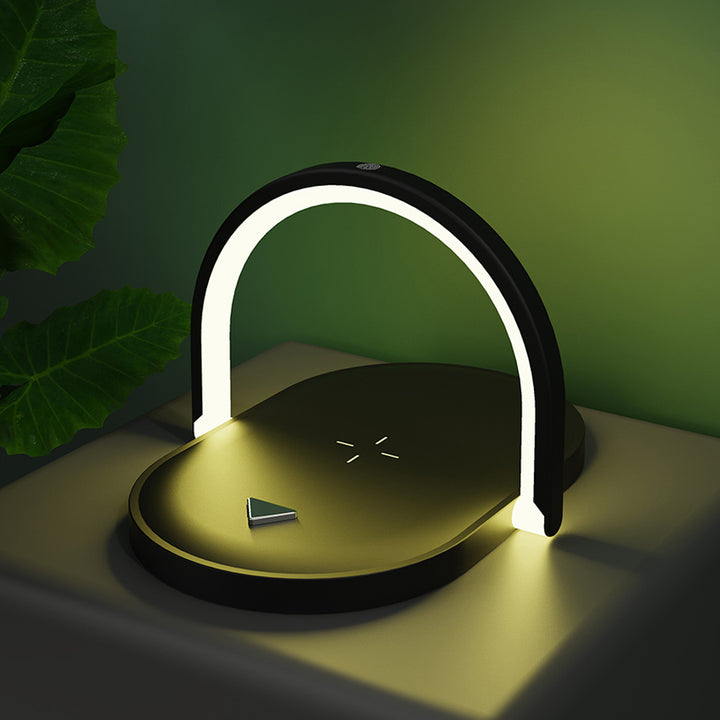 LED Desk Lamp With Wireless Charger Minimalist Modern Bedroom Bedside Touch Night Light