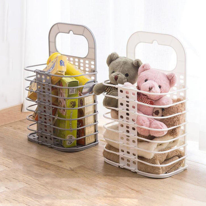 High-quality Plastic Multi-Purpose Wall-Mounted Folding Plastic Laundry Basket