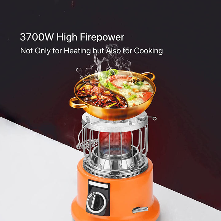 Portable Multi-Use Heating and Cooking Stainless Steel Gas Heater