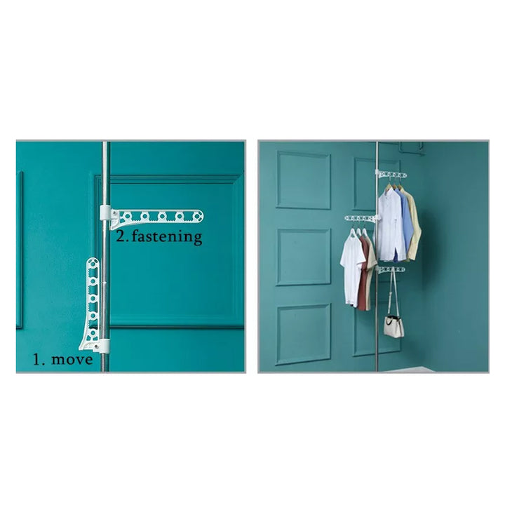 1.1 - 3.1m Adjustable Clothes Hanger Laundry Rack and Organizer for clothes storage