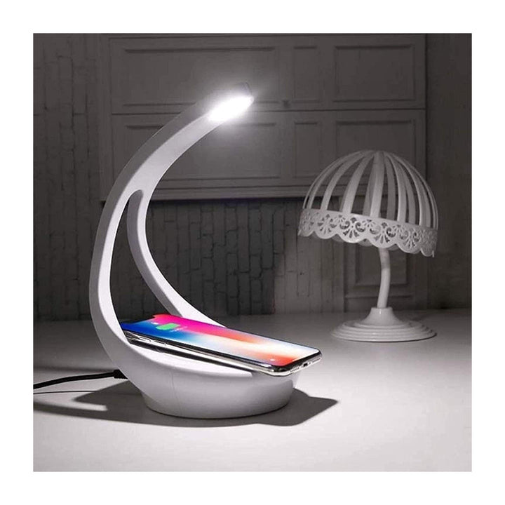 THREE-IN-ONE WIRELESS CHARGER + BLUETOOTH AUDIO PLAYER + LED DESK LAMP MULTI-FUNCTION TOUCH NIGHT LIGHT 