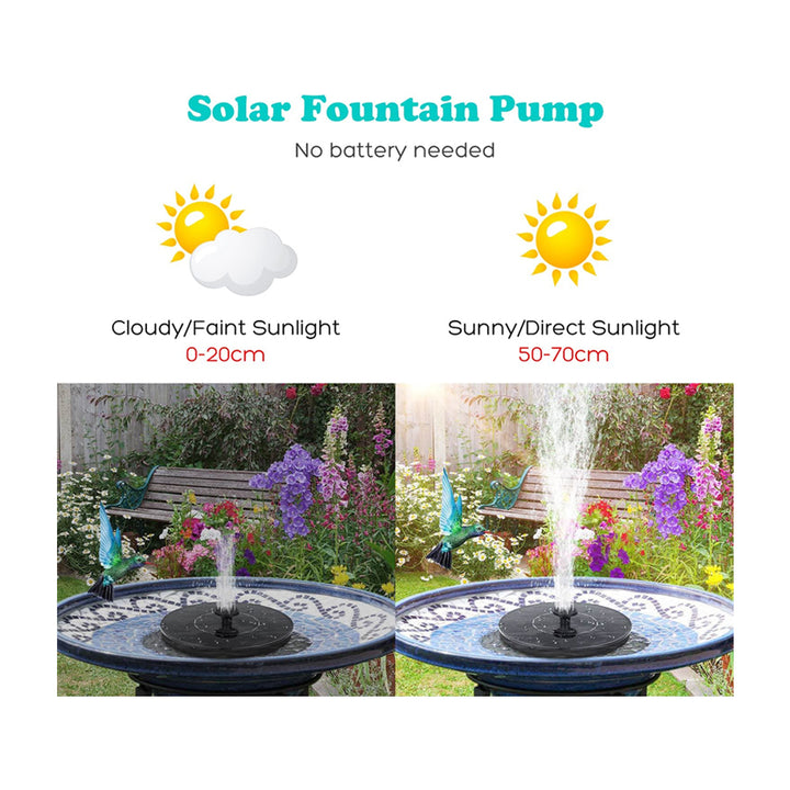 Free Standing Floating Solar Fountain Solar Powered Water Fountain Pump  