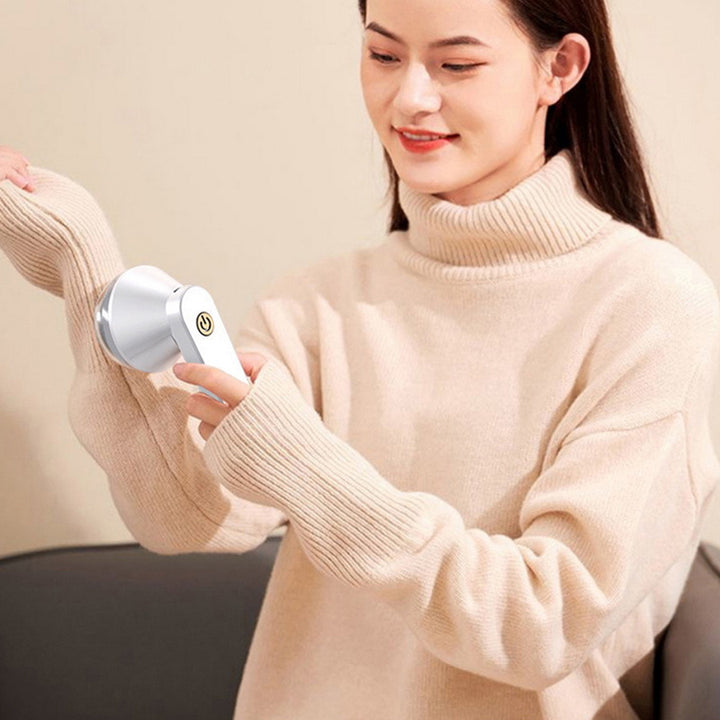 Safe and effective rechargeable fabric lint remover with USB fast charging port