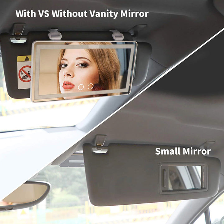 Ultra-thin Adjustable Car LED Light Makeup Mirror Fits Most Cars