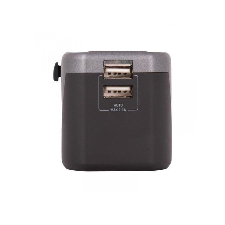 Porodo Universal Travel Charger 2.4A with Double Fuse and Two USB Ports