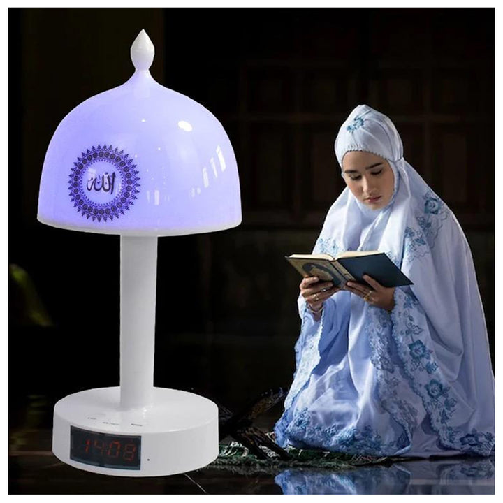 Quran Speaker Lamp Bluetooth Mp3 Player with color changing LED Touch Lamp & Azan Clock  