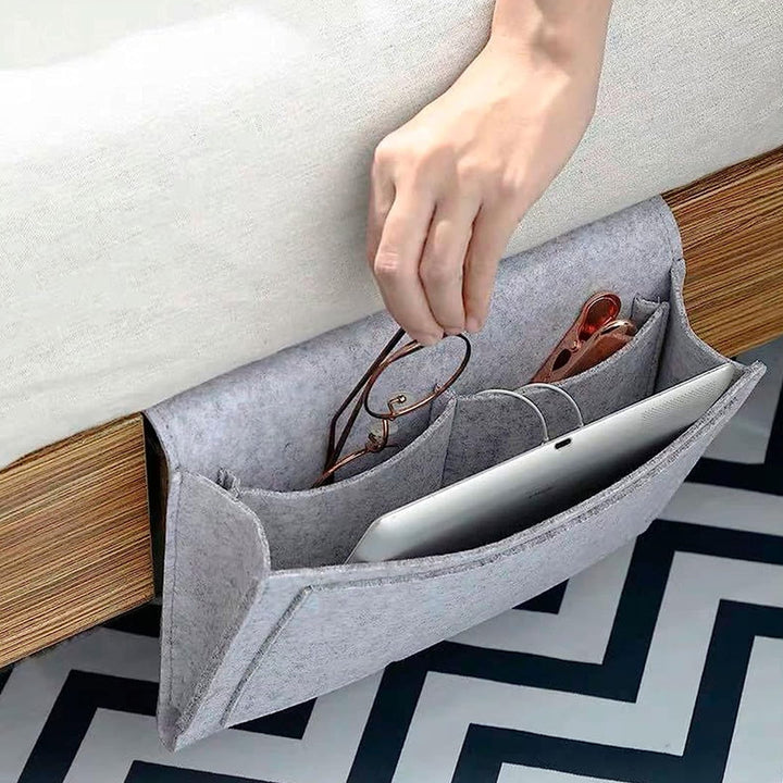 Multifunctional Bedside Tidy Storage Bag With Pockets Insert Sofa Double Layer Hanging Organizer