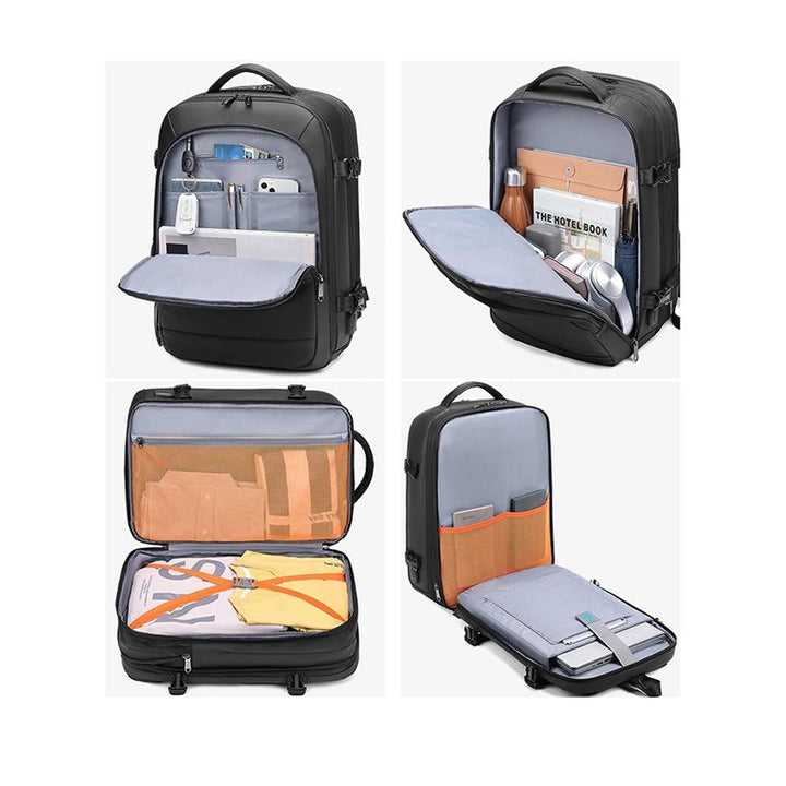 POSO PS-660 Large Expandable Waterproof Anti-Theft Backpack Bag With USB Charging Port