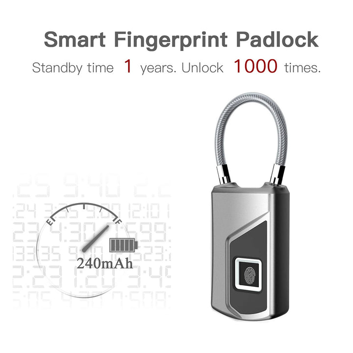 Smart Waterproof Fingerprint Lock fingerprint memory capacity up to 10 sets