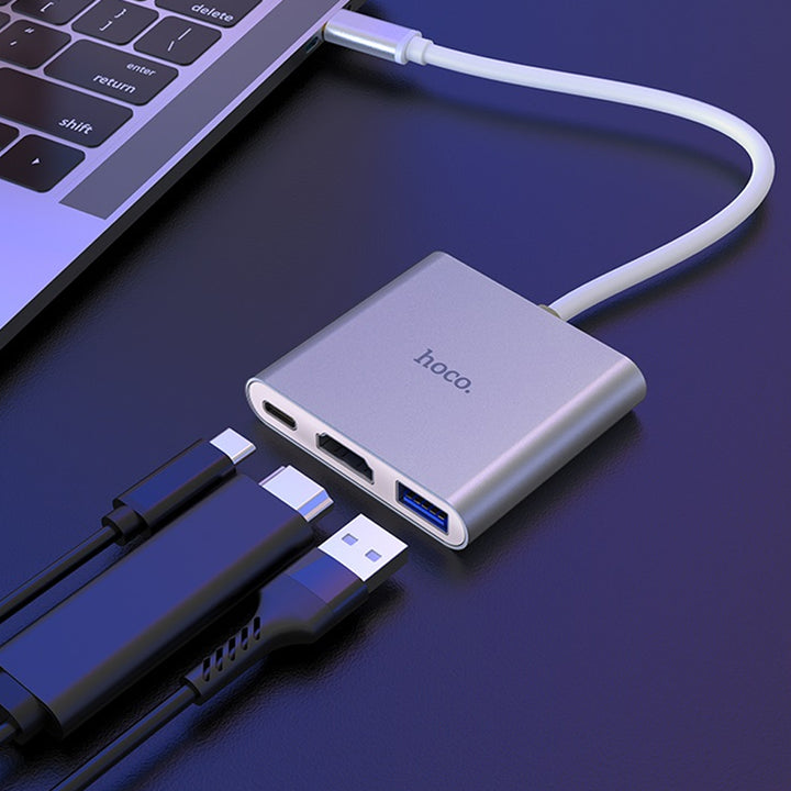 Hoco Type-C hub “HB14 Easy use” USB3.0+HDMI+PD